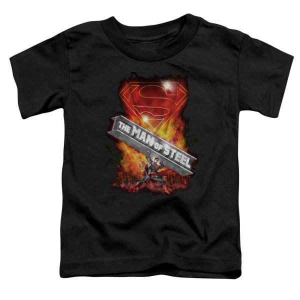 SUPERMAN : STEEL GIRDER S\S TODDLER TEE BLACK LG (4T) Supply