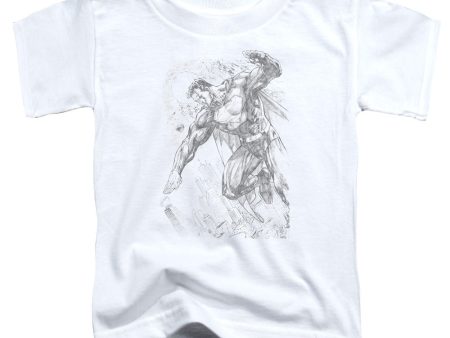 SUPERMAN : PENCIL CITY TO SPACE S\S TODDLER TEE WHITE SM (2T) For Sale