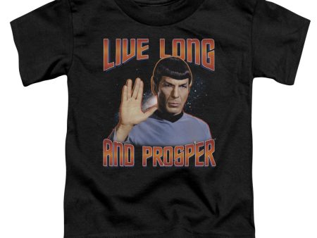 STAR TREK THE ORIGINAL SERIES : LIVE LONG AND PROSPER S\S TODDLER TEE BLACK LG (4T) For Discount