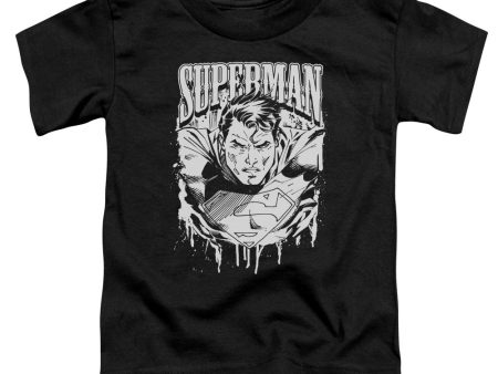 SUPERMAN : SUPER METAL S\S TODDLER TEE BLACK MD (3T) Online now