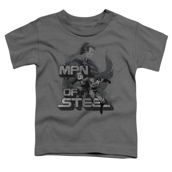 SUPERMAN : STEEL POSES S\S TODDLER TEE CHARCOAL LG (4T) Online Hot Sale