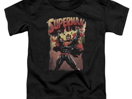 SUPERMAN : LIFT UP S\S TODDLER TEE Black MD (3T) Sale