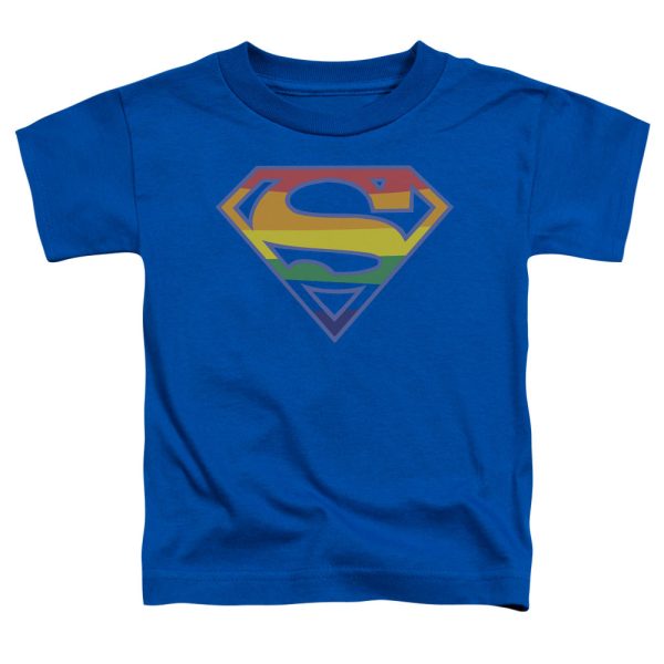 SUPERMAN : PRISMATIC SHIELD S\S TODDLER TEE Royal Blue LG (4T) For Cheap