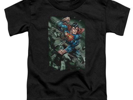 SUPERMAN : INDESTRUCTIBLE S\S TODDLER TEE BLACK LG (4T) Hot on Sale