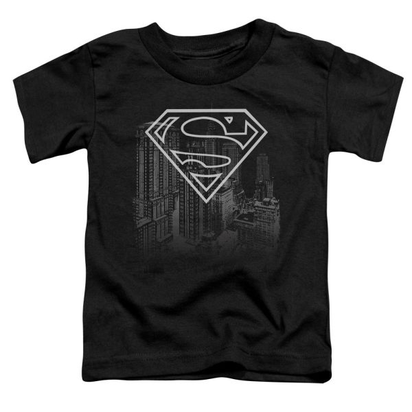 SUPERMAN : SKYLINE S\S TODDLER TEE BLACK LG (4T) For Cheap