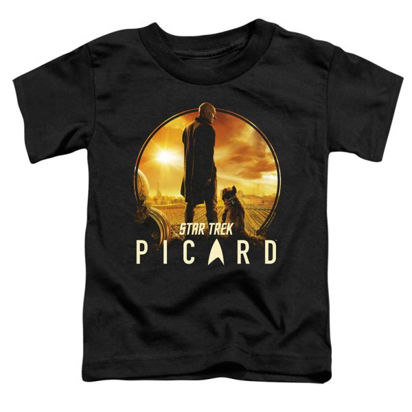 STAR TREK PICARD : A MAN AND HIS DOG S\S TODDLER TEE Black SM (2T) Hot on Sale