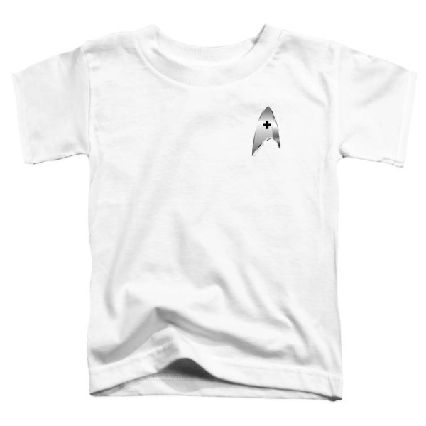 STAR TREK DISCOVERY : MEDICAL BADGE S\S TODDLER TEE White MD (3T) For Sale