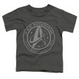 STAR TREK DISCOVERY : ENTERPRISE CREST S\S TODDLER TEE Charcoal SM (2T) Online