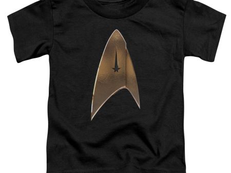 STAR TREK DISCOVERY : COMMAND SHIELD S\S TODDLER TEE Black SM (2T) Fashion