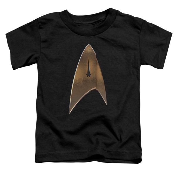 STAR TREK DISCOVERY : COMMAND SHIELD S\S TODDLER TEE Black SM (2T) Fashion