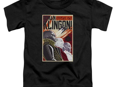 STAR TREK DISCOVERY : REMAIN KLINGSON POSTER S\S TODDLER TEE Black MD (3T) Sale