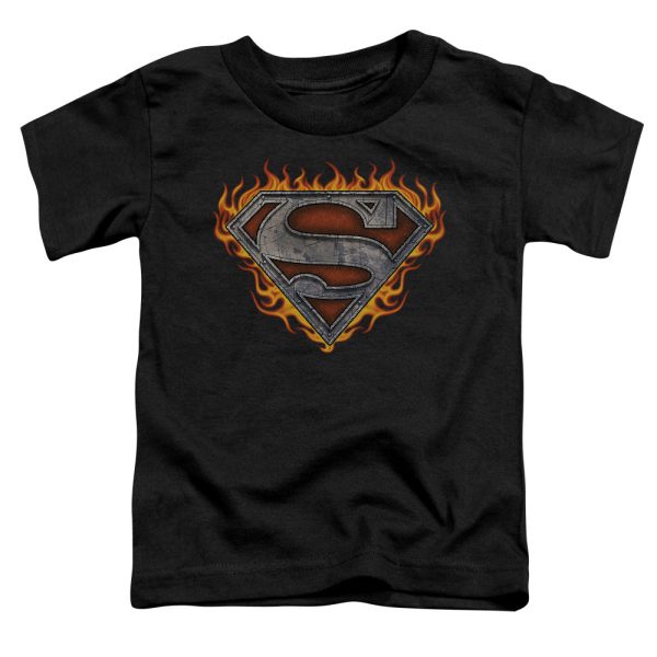 SUPERMAN : IRON FIRE SHIELD S\S TODDLER TEE BLACK MD (3T) For Cheap