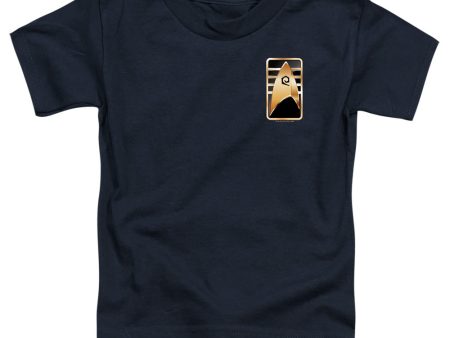 STAR TREK DISCOVERY : CADET BADGE S\S TODDLER TEE Navy SM (2T) For Sale