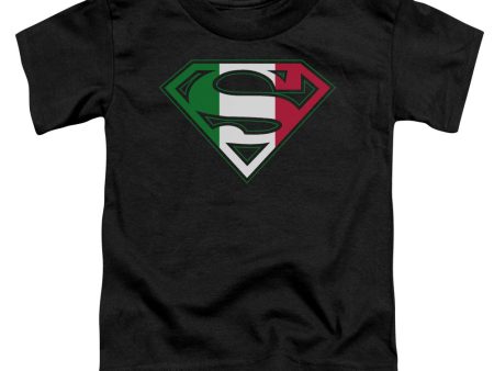 SUPERMAN : ITALIAN SHIELD S\S TODDLER TEE BLACK LG (4T) Online Sale