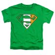 SUPERMAN : IRISH SHIELD S\S TODDLER TEE Kelly Green SM (2T) For Cheap