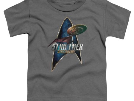 STAR TREK DISCOVERY : DISCOVERY DECO TODDLER SHORT SLEEVE Charcoal XL (5T) For Discount