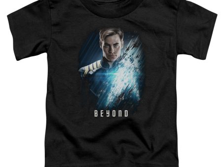 STAR TREK BEYOND : KIRK POSTER S\S TODDLER TEE Black LG (4T) Sale