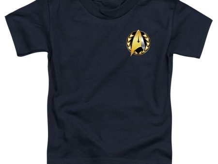 STAR TREK DISCOVERY : ADMIRAL BADGE S\S TODDLER TEE Navy LG (4T) on Sale