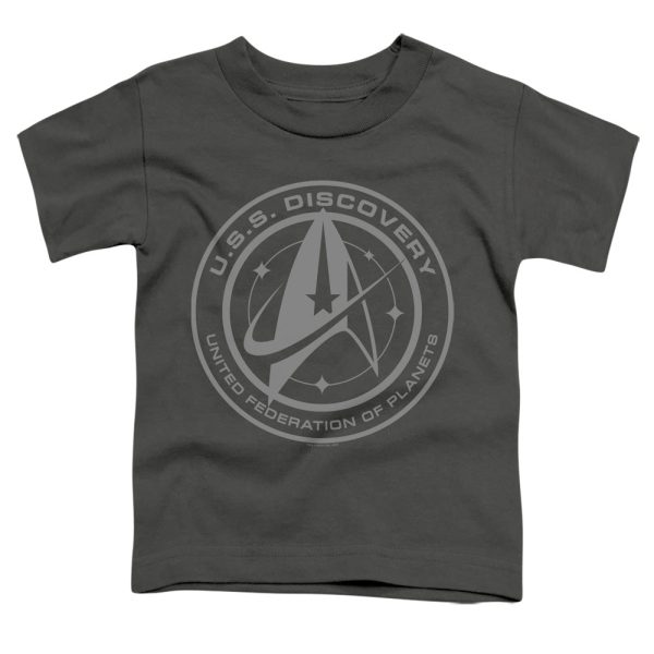 STAR TREK DISCOVERY : DISCOVERY CREST S\S TODDLER TEE Charcoal LG (4T) Sale