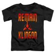 STAR TREK DISCOVERY : REMAIN KLINGON S\S TODDLER TEE Black SM (2T) Online