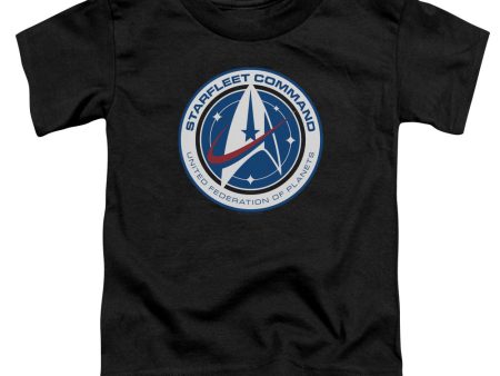 STAR TREK DISCOVERY : STARFLEET COMMAND S\S TODDLER TEE Black MD (3T) on Sale