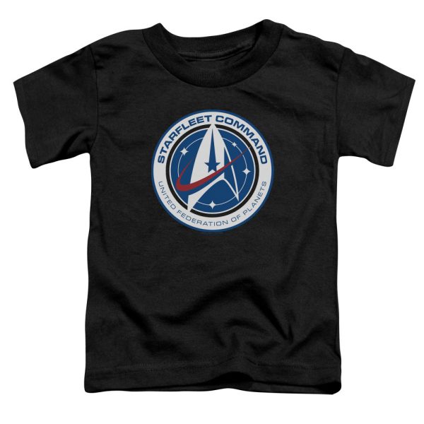 STAR TREK DISCOVERY : STARFLEET COMMAND S\S TODDLER TEE Black MD (3T) on Sale