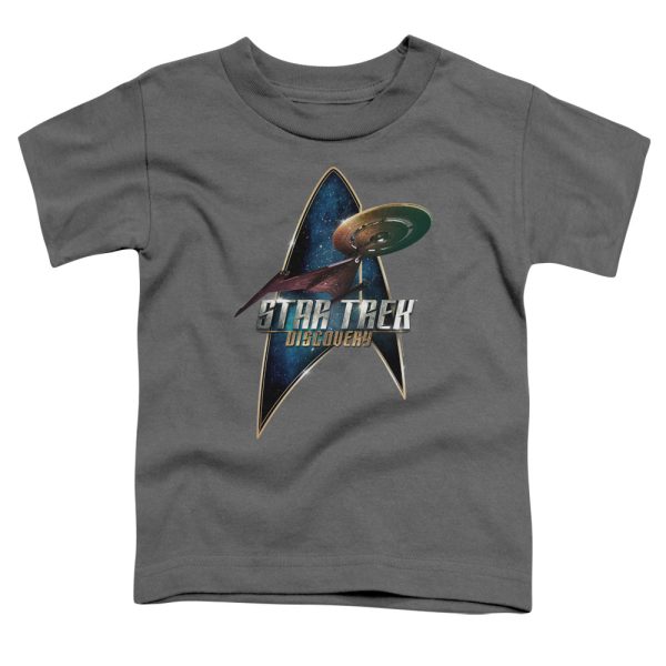 STAR TREK DISCOVERY : DISCOVERY DECO S\S TODDLER TEE Charcoal LG (4T) Online now