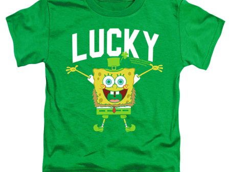 SPONGEBOB SQUAREPANTS : ST. PATRICK S DAY LUCKY BOB S\S TODDLER TEE Kelly Green LG (4T) Cheap