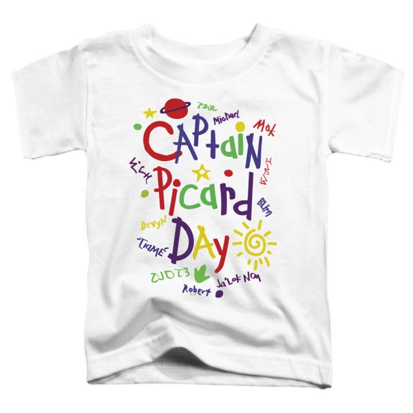 STAR TREK PICARD : PICARD DAY TODDLER SHORT SLEEVE White XL (5T) on Sale