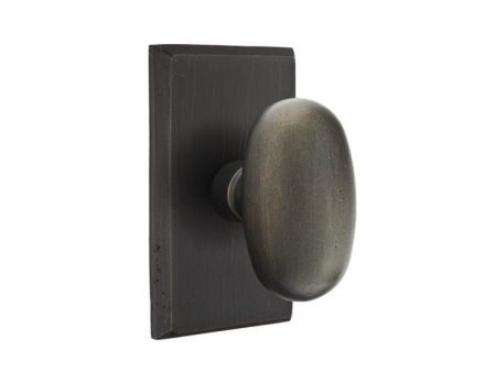 Emtek 7104BZEG Passage , No.3 Rosette , Bronze Egg Knob For Sale