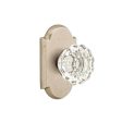 Emtek 7108AS Passage , No.1 Rosette , Astoria Clear Knob Fashion